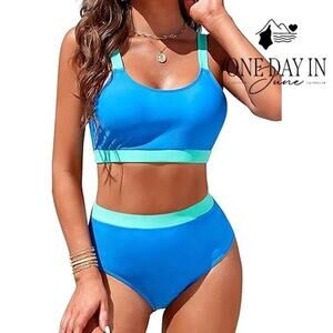 Adisputent Crop Bikini Swimsuit Size S